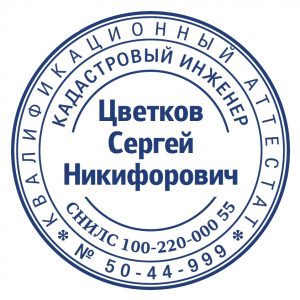 Печать кадастрового инженера 01